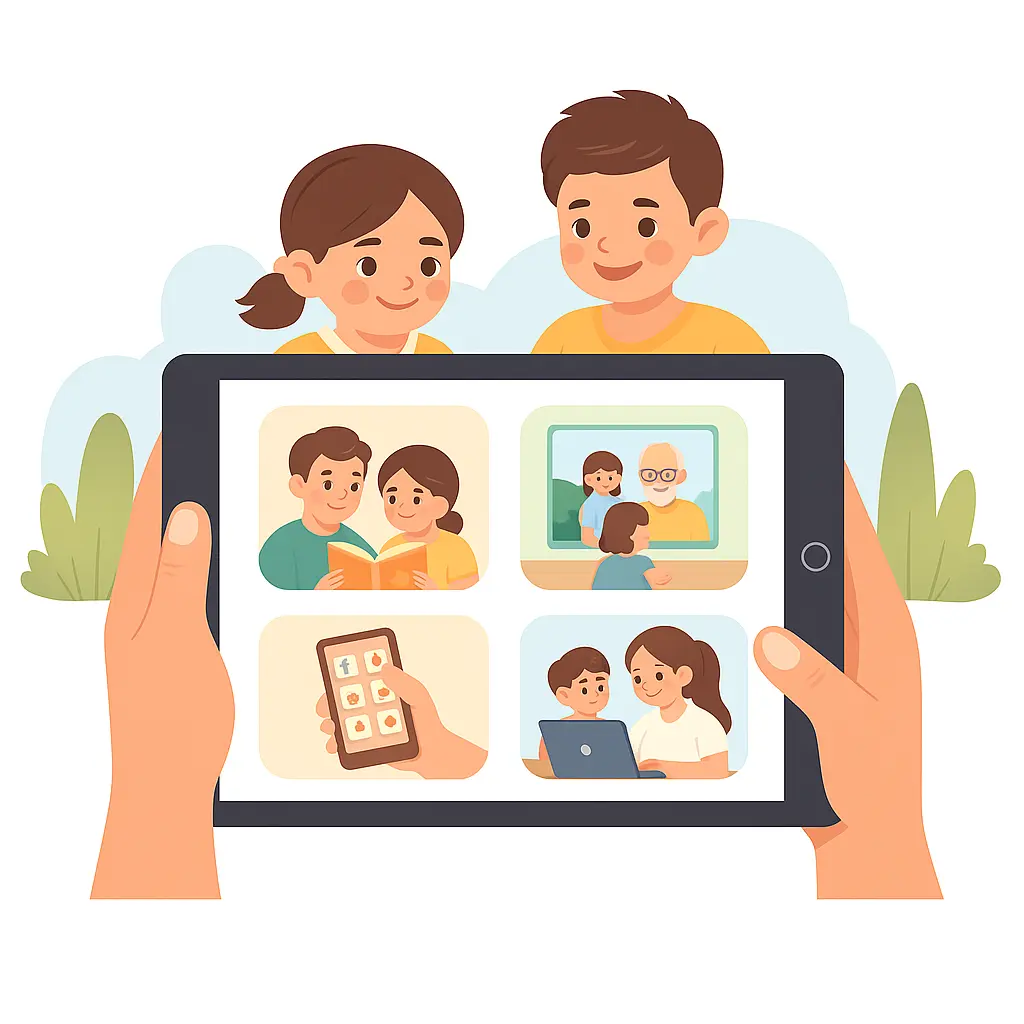 Parent adding a memory in Krokonote